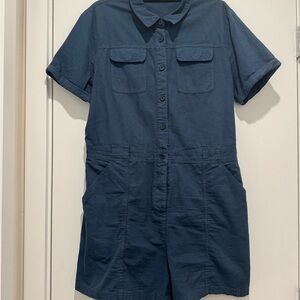 United By Blue Navy Button-Up Romper